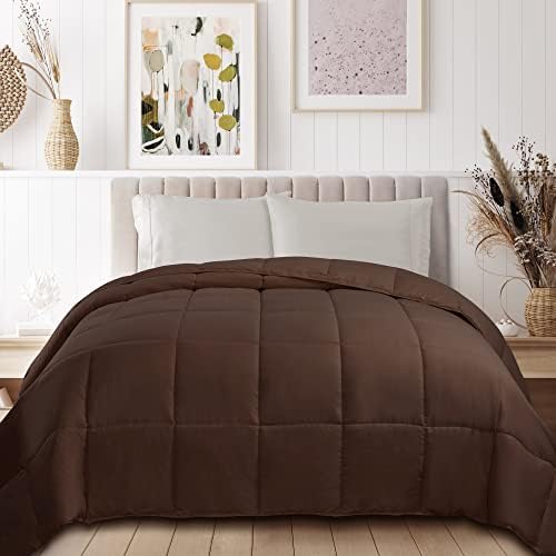  SUPERIOR Classic All-Season Down Alternative Comforter With Baffle Box Construction, Warm Filling - Twin Comforter, Aster Blue