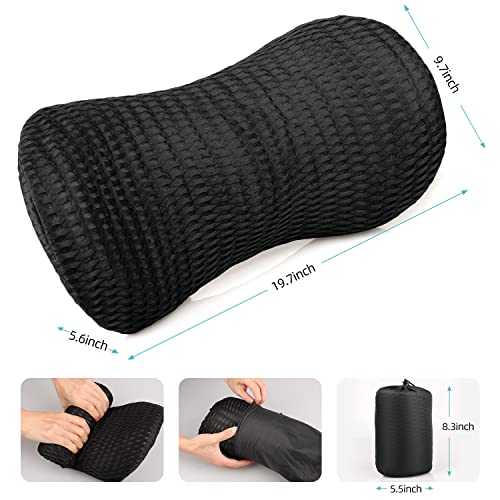  Lumbar Support Pillow, Agokud Back Pillow For Office Chair And Car Seat, Memory Foam Back Support Pillow For Lower Back Pain Relief, Adjustable Lumbar Pillow For Sleeping, Rest