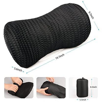 Lumbar Support Pillow, Agokud Back Pillow For Office Chair And Car Seat, Memory Foam Back Support Pillow For Lower Back Pain Relief, Adjustable Lumbar Pillow For Sleeping, Rest