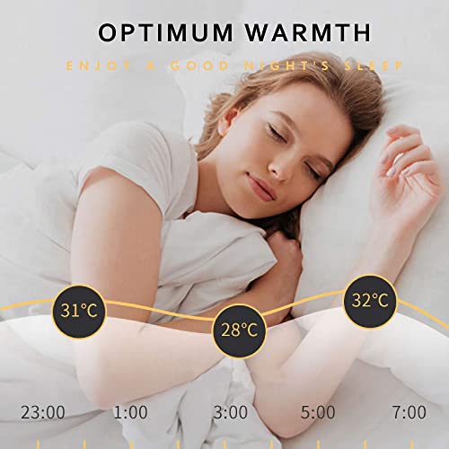  DOMDEC White Goose Down Duvet Insert Corner Tabs - Baffle Box Design Comforter - Twin Size Cozy Soft Down Proof Cover - 750 Fill Power 45 Oz Feather Down Fill - Fluffy Winter Warmth(68X90”, White)