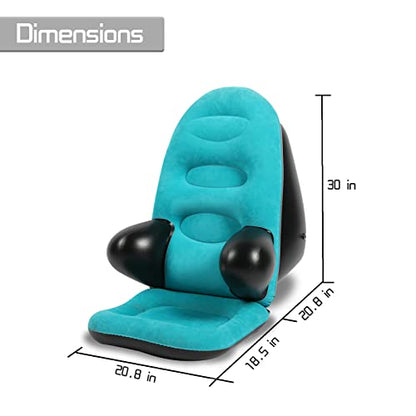  Inflatable Armrest Lounge Chair Couch, Foldable Air Chair Lazy Couch For Gaming Reading Indoor Outdoor, Blue（Air Pump Included）
