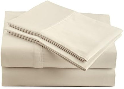  Peru Pima Luxury Pillowcase Set - 100% Peruvian Pure Cotton - 800 Thread Count - Hotel Quality Sateen - King Size - Ivory