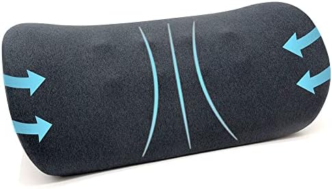  Lumbar Support Pillow For Office Chair And Car Seat Memory Foam Lower Back Lumbar Support Cushion Ergonomic Back Support Pillow For Back Pain Relief With Skin Affinity Cover