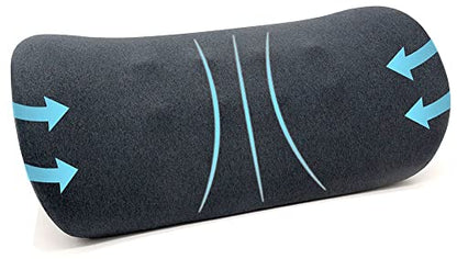  Lumbar Support Pillow For Office Chair And Car Seat Memory Foam Lower Back Lumbar Support Cushion Ergonomic Back Support Pillow For Back Pain Relief With Skin Affinity Cover