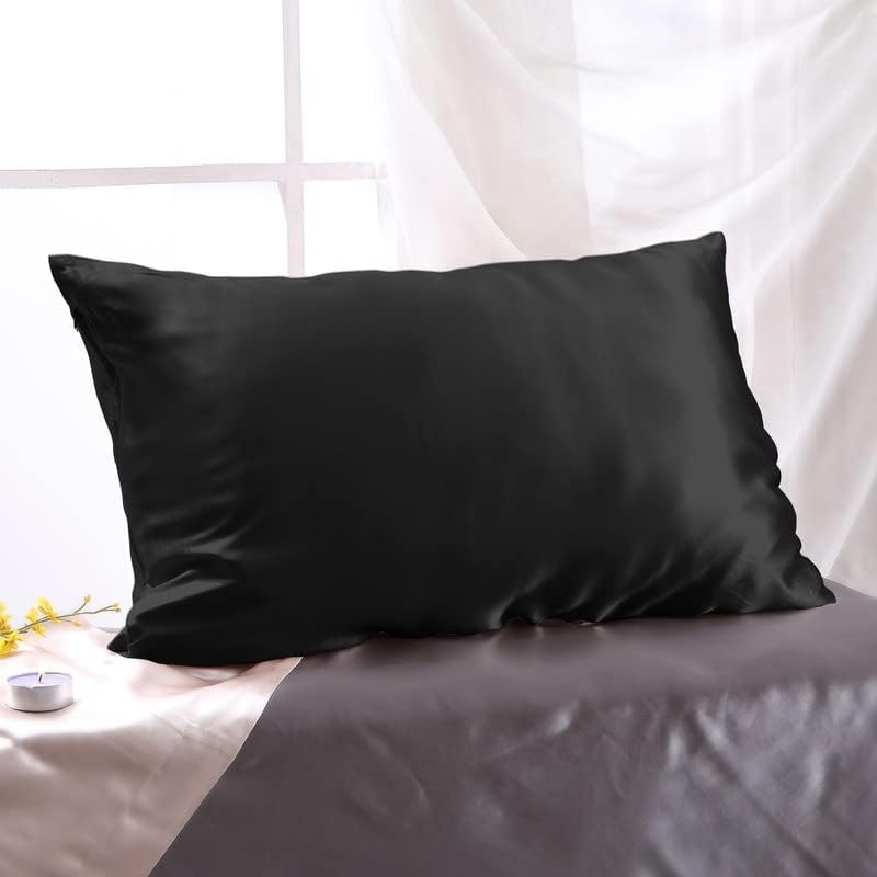  100% Natural Mulberry Silk Pillowcase For Hair And Skin Luxury 25 Momme Mulberry Silk Pillow Cases With Hidden Zipper Closure, Navy Blue, Queen