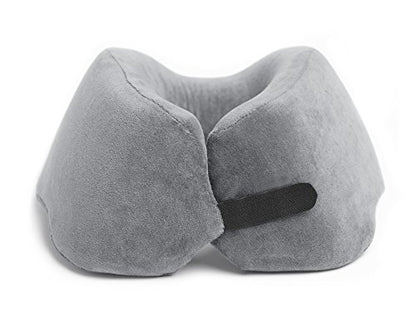  TRAVELREST Nest Patented Memory Foam Travel Pillow/Neck Pillow - Washable - Voted Best Travel Pillow For 2018-2023 By NYTimes Wirecutter - Packs To 1/4 Of Its Size (2 Year Warranty) (Grey)
