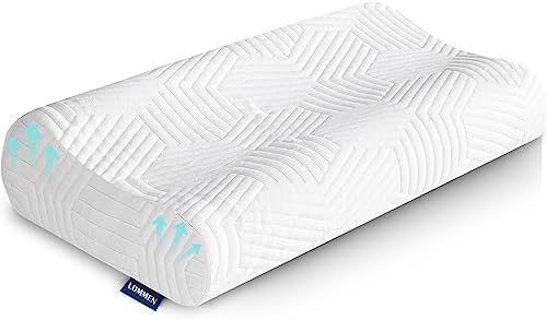  Sandwich Memory Foam Pillows Queen Size, Ergonomic Contour Cervical Pillow For Side Back Stomach Sleeper, Orthopedic Pillow For Neck Pain Relief, RUCO-BAC Cover