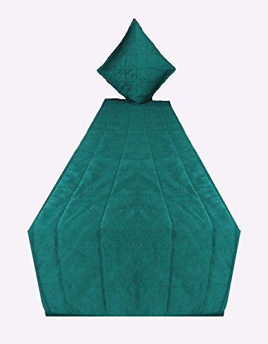  Quilted Bed Runner - Teal Blue Bed Scarf Long Side Runner Throw King/Queen/Twin Size With Decorative Cushion Cover Polyester 20" Wide X 102" Long (50 Cm X 300 Cm)