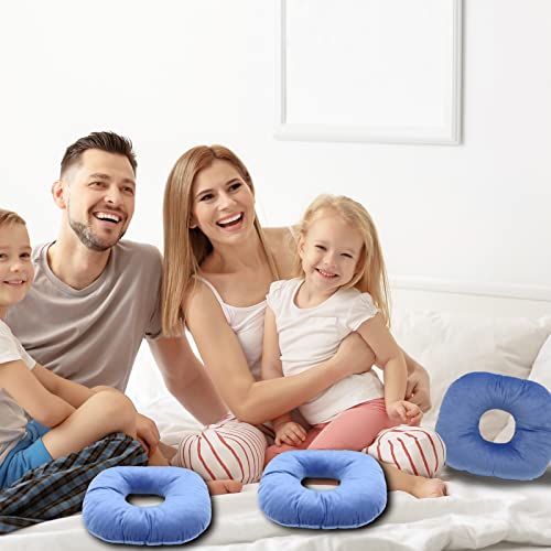  Back Scratcher Piercing Pillow For Side Sleepers, Donut Shaped Side Pillow With Hole For Ear, Ear Pillows For CNH And Ear Piercing Ear Pain, Ear Cushions For Sleeping Guard (Blue)