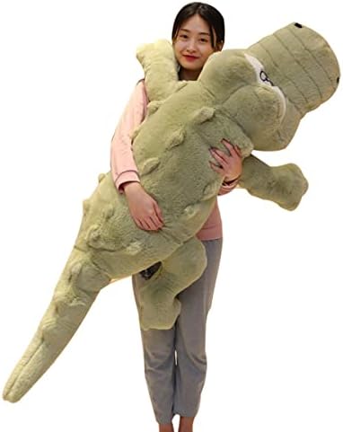  Hofun4U Crocodile Plush Pillow, Alligator Stuffed Animal, Giant Crocodile Plush Body Pillow Home Decor Xmas Valentine’s Birthday Gift For Boys Girls Adults Kids (Shade Green,67 Inch)