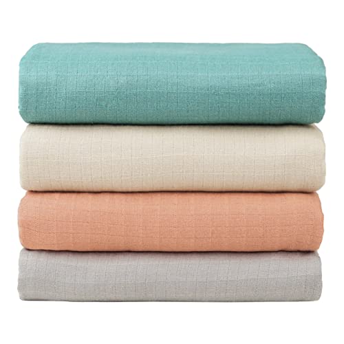  Viviland Swaddle Blanket, 100% Cotton Muslin Swaddle Blanket For Boys Girls, 4 Pack Baby Swaddle Blanket Muslin Swaddle Receiving Blanket For Newborn, Muslin Blanket Soft Silky Breathable, 47X47In
