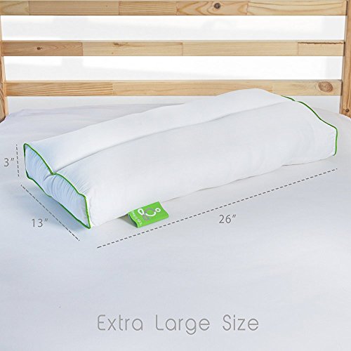  Sleep Yoga Leg Back Sleepers & Side Sleepers, Ergonomically Designed Down Alternative Between & Under Pillow For Knee Support, Hypoallergenic & Washable, 26" X 13" X 3"/One Size, White