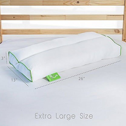 Sleep Yoga Leg Back Sleepers & Side Sleepers, Ergonomically Designed Down Alternative Between & Under Pillow For Knee Support, Hypoallergenic & Washable, 26" X 13" X 3"/One Size, White