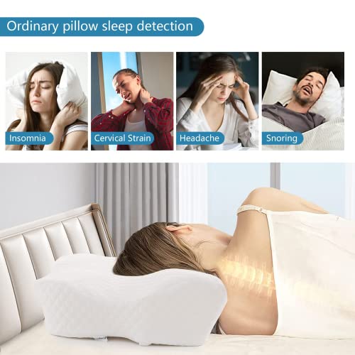  Lamberia Cervical Memory Foam Pillow, Neck Pillows For Side Sleepers, Back And Stomach Sleepers