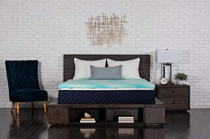  Dreamfoam Bedding 3" Gel Infused Memory Foam Topper, Made In Arizona, Short Queen