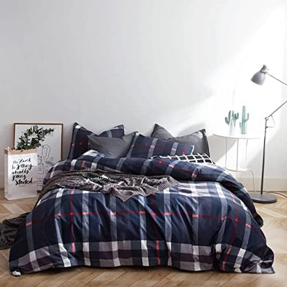  SUSYBAO Constellation Patterned Duvet Cover Queen 100% Cotton Navy Duvet Cover Set 3 Pieces 1 Navy Blue Galaxy Space Duvet Cover With Zipper Ties 2 Pillow Cases Luxury Soft Constellation Bedding Set