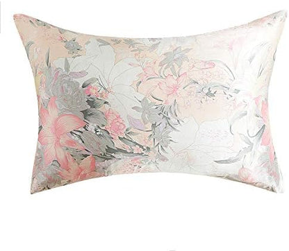 MEILIS 100% Mulberry Silk Pillow Cases Queen Size Hypoallergenic Printed Pillow Cover With Hidden Zipper