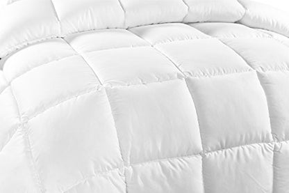  Chezmoi Collection Light Warmth White Down Alternative Comforter Duvet Insert, Oversized Queen Size