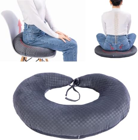  Coceyese BBL Pillow After Surgery For Butt Sleeping, Brazilian Butt Lift Pillow Post Surgery Recovery For Sitting Sleeping Driving Donut Pillow For Woman Lumbar Back Cushion Seat Foam (Dark Grey)