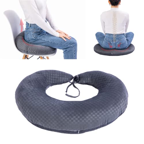  Coceyese BBL Pillow After Surgery For Butt Sleeping, Brazilian Butt Lift Pillow Post Surgery Recovery For Sitting Sleeping Driving Donut Pillow For Woman Lumbar Back Cushion Seat Foam (Dark Grey)