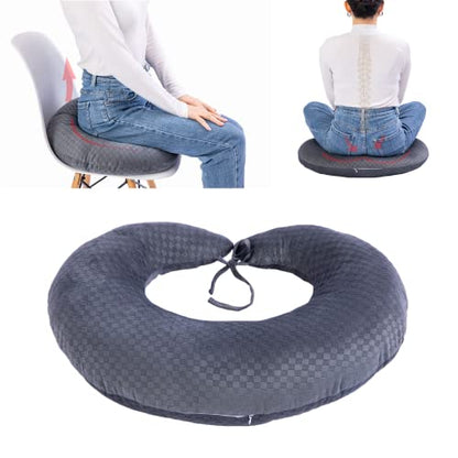  Coceyese BBL Pillow After Surgery For Butt Sleeping, Brazilian Butt Lift Pillow Post Surgery Recovery For Sitting Sleeping Driving Donut Pillow For Woman Lumbar Back Cushion Seat Foam (Dark Grey)