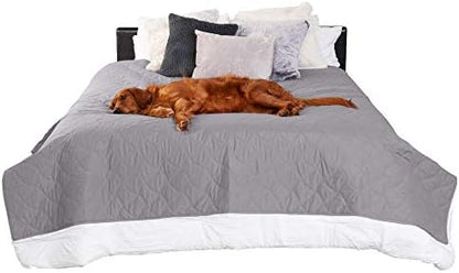  Furhaven Small/Twin Size Waterproof & Non Slip Quilted Twill Mattress Furniture Protector Cover, Washable - Nile Blue, Small/Twin Size