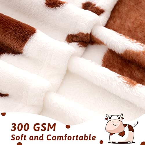  Cow Blanket, 50"x60" Super Soft Flannel Cow Throw Blanket For Kids Adults, Suitable For Room Decor, Lightweight Travel Blanket, Cozy Plush Can Keep You Warm All The Time.