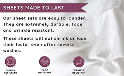  Bird Collection, 3-Piece, 14-Inch Deep Pocket Sheet Set, Easy Care, Shrinkage Free Sheet Set With 1 Flat Sheet, 1 Fitted Sheet, 1 Pillowcase, Blue, Twin XL
