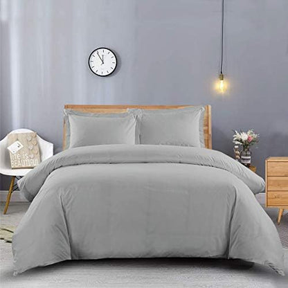  Heavy Soft 100% Cotton Flannel Duvet Covers, 3 Pieces Duvet Cover Set, Button Closer, Thick, Heavy And Ultra Soft Cotton Flannel, White, King/California-King