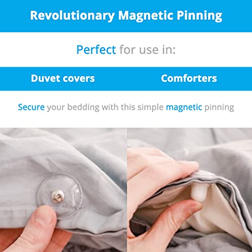  Duvet Dotz Strong Magnetic Duvet Fasteners With Key, Magnetic Comforter Grips, Bed Duvet Donut Clips, Set Of 4 (Enough For One Bed)
