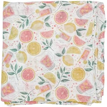  Florida Kid Co. Fish Baby Swaddle Blanket - 70% Bamboo/ 30% Cotton Muslin - Silky Soft, Breathable, Lightweight, Multipurpose, Nursery Shower Gift, Large - 47 In. X 47 In. Baby Essentials