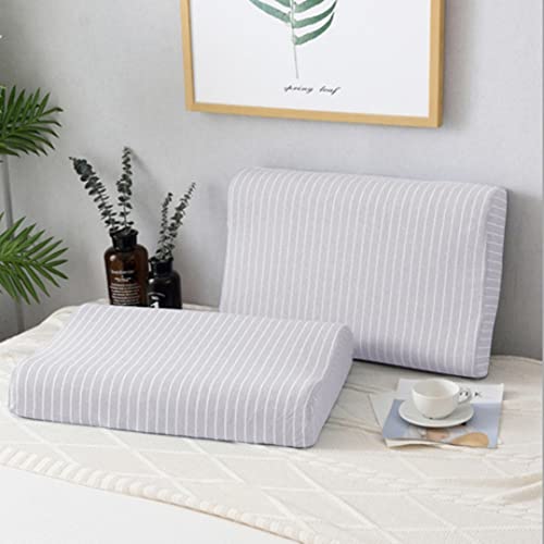  Eucoz Replacement Pillow Case For Contour Pillow,Zippered Pillow Cover For Memory Foam Neck Pillow,Soft Cotton Pillow Protector For Neck Cervical Pillow,Latex Pillow