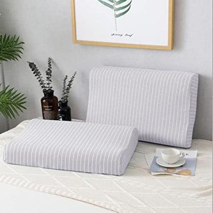  Eucoz Replacement Pillow Case For Contour Pillow,Zippered Pillow Cover For Memory Foam Neck Pillow,Soft Cotton Pillow Protector For Neck Cervical Pillow,Latex Pillow