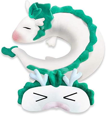  ZFBIRD Dragon Neck Pillow Soft U-Shape Travel Pillow Anime Plush For Christmas And Birthday Gift
