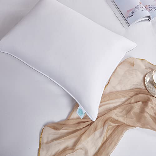  MARTHA STEWART 400 Thread Count White Down Soft Bed Neck Pillow - Jumbo Size