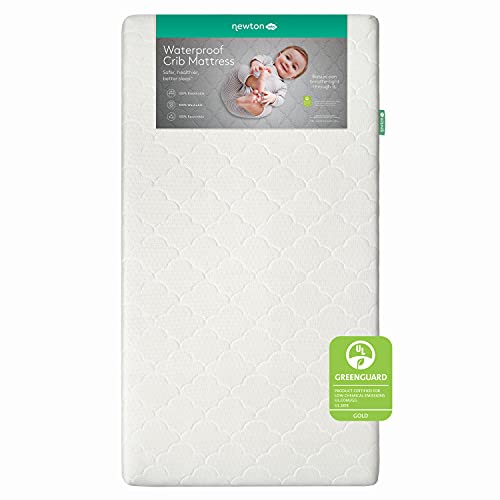  Newton Baby Crib Mattress - Waterproof Infant & Toddler Mattress, Baby Bed Mattress For Crib, Dual-Layer, Safe, Breathable & Washable Crib Mattress From Cover To Core, Deluxe 5.5 Inch-Cushion, White