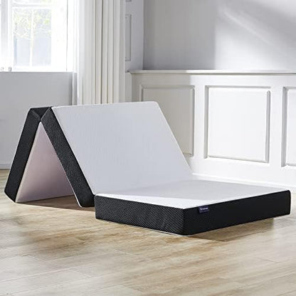 Folding Mattress, 3 Inch Tri-fold Memory Foam Mattress Topper With Washable Cover, Foldable Mattress Topper For Camping, Guest - Queen Size, 78" X 58" X 3"