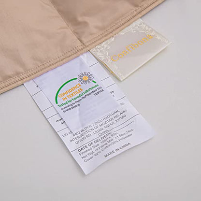  Confibona Lightweight 90% White Down Comforter/Blanket,Cooling Duvet Insert For Summer/Warm Weather,Soft Noiseless Shell,Machine Washable, Twin/Twin XL Size,Light Brown