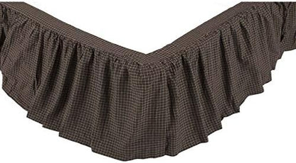  Kettle Grove Queen Bed Skirt 60x80x16 Country Primitive Bedding Accessory, Country Black