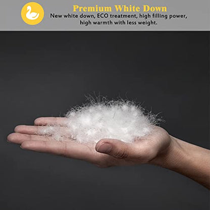  All Season Goose Down Comforter Corner Tabs-Baffle Box Design Duvet Insert Queen Size-Ultra Soft 750 Fill Power 46 Oz Feather Down Fill-Hotel Collection-Medium Warmth (90x90, White)