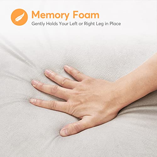  OasisSpace Leg Support And Elevation Pillow For Surgery, Swelling, Injury Or Rest - Memory Foam Leg Position Pillows For Knee, Ankle And Foot Injury Pain Relief - Improve Circulation - Washable Cover