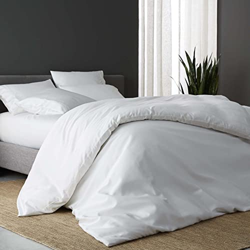  DOZ By SIJO 100% Organic Bamboo Duvet Cover Set, 1 Duvet Cover And 2 Pillowcases, Buttery Soft, Cooling, Eco Friendly, Silky Breathable, Oeko-TEX, High GSM Durable (Snow, King/Cal King)