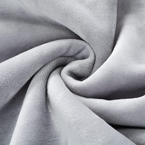  Oversized Sherpa Wearable Blanket Hoodie Long Soft Flannel Plush Blanket Sweatshirt Birthday Gifts For Men And Women 47 Inch (Gray)