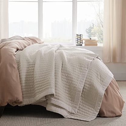  Bedsure Linen Quilt Queen Size - Lightweight Soft Quilt Bedding Set For All Seasons, Bedspreads & Coverlets, Corduroy Pattern Quilt Set, 3 Pieces With 2 Pillow Shams
