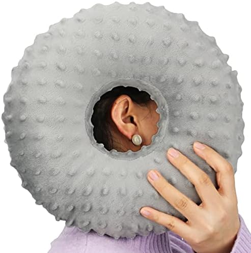  Piercing Pillow Ear Pillows Donut With Hole For Ear Pain CNH, Piercing, Pain Relief Sleeping, Pressure Sore, Side Sleepers, Headphones Minky Dot Lavender