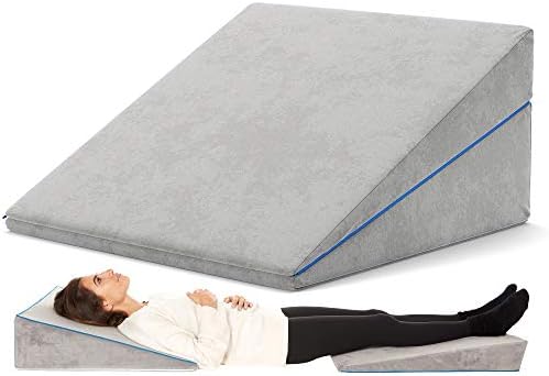  Leg Elevation Wedge Pillow - With Full Memory Foam Top, High-Density Leg Rest Elevating Foam Wedge - Relieves And Recovers Foot And Ankle Injury, Leg Pain, Hip, Knee Pain, Improves Blood Circulation