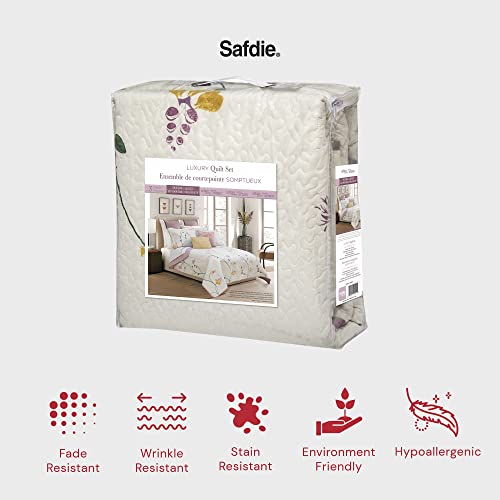  Safdie & Co. 60113.3DQ.15 Serenade Collection Quilt 3PC Set Full/Double Queen, Multicolor