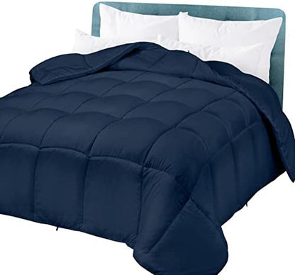  Oakias Comforter Queen White – Premium 350 GSM 3D Fillings Duvet Insert Box Design – Quilted Down Alternative Comforter With 8 Corner Side Duvet Loops – Machine Washable