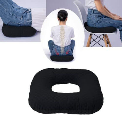  Wuronsa Donut Pillow For Tailbone Pain Relief Seat Cushion, Orthopedic Hemorrhoid Pillow, Postpartum Pregnancy Pressure Ulcer Pillow, Sitting Pressure Relief, For Home, Office, And Car (Blue)