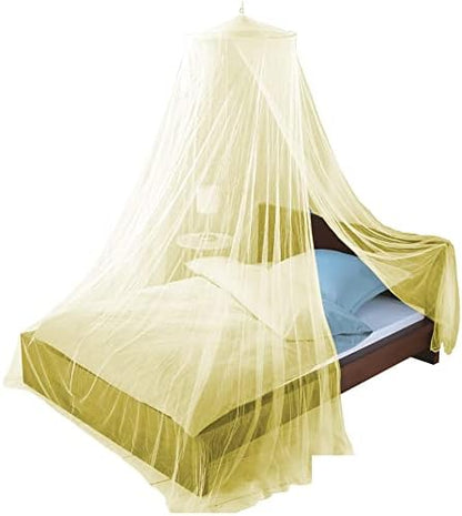  Just Relax Decorative Elegant Bed Net Canopy Set Including Full Hanging Kit, Ideal For Indoors Or Outdoors, Intended For Covering Beds, Cribs, Hammocks (Yellow, Twin/Full)